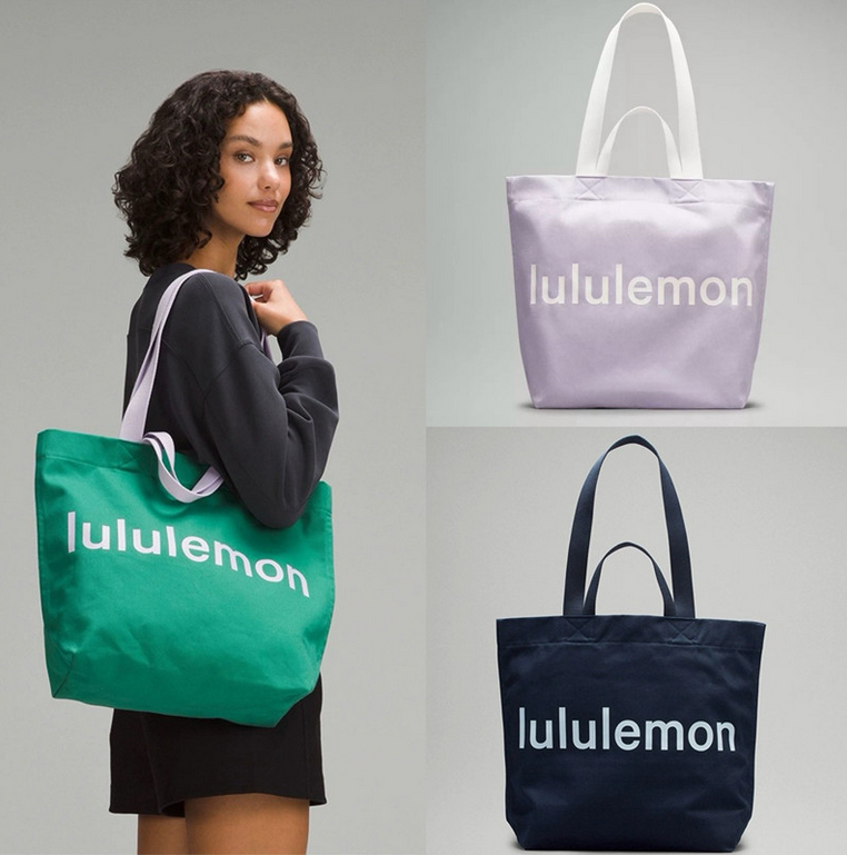 Lululemon women's bag canvas Tote bag for shopping ,versatile cloth bag ,handbag shoulder bag