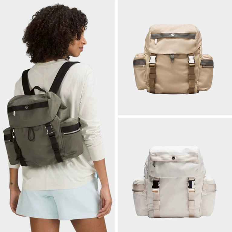 Lululemon 14L capped backpack with large capacity for college students,sports and mountaineering travel