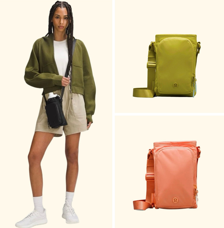 Lululemon cross-border fashion single shoulder water bottle bag outdoor sports crossbody sports bag water bottle bag
