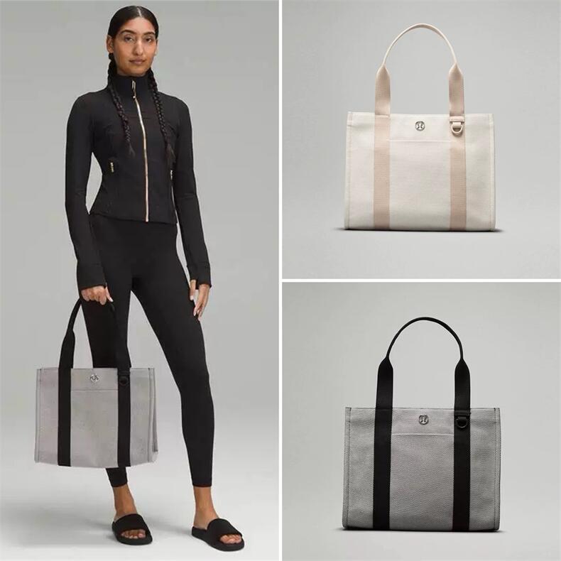 Lululemon canvas handbag mommy bag hand-held tote bag large capacity shoulder