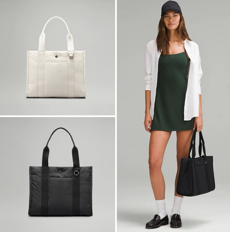 Lululemon  women's tote bag  BOXY lightweight versatile nylon waterproof handbag 