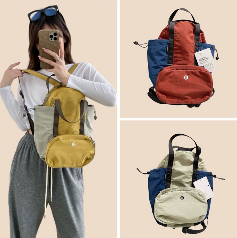 Lululemon 7L backpack gym bag mother and child bag multifunctional lightweight outdoor crossbody chest bag three-in-one backpack