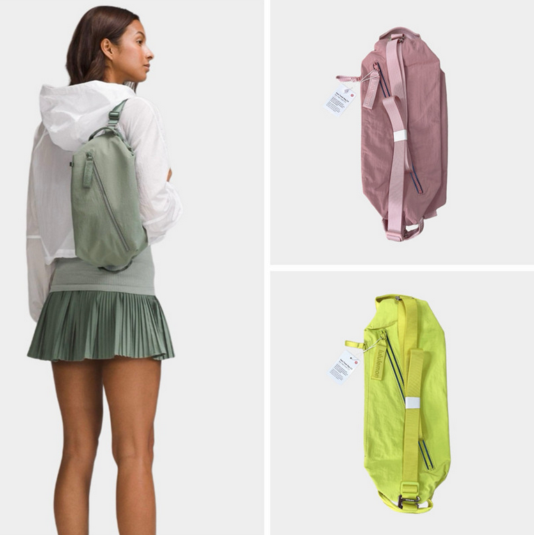 10L Lululemon leisure sports  chest bag multifunctional crossbody single shoulder yoga fitness small backpack backpack large capacity