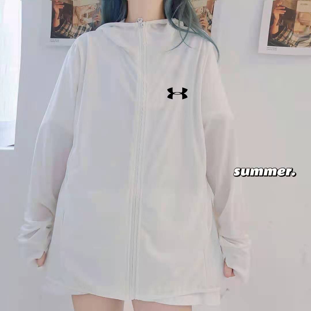 Under Armour knitted four-sided stretch leather thin skin jacket UA couple skin jacket! Quick-drying anti-ultraviolet sun protection clothing