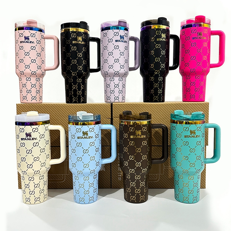 Stanley thermos cup STANLEY 40oz second generation electroplated stainless steel heat and cold insulation car cup 