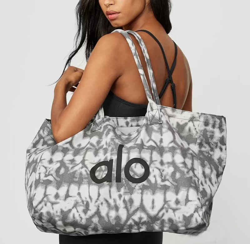 alo yoga yoga bag tote shoulder bag canvas bag unisex large capacity shopping bag sports fitness bag 