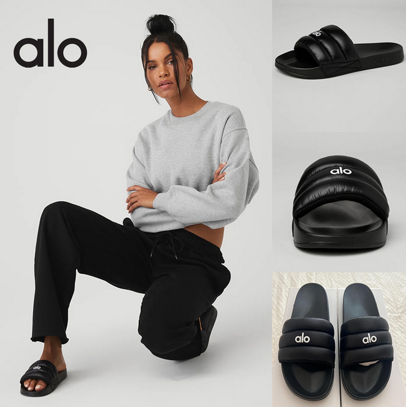 alo yoga slippers thick sole one-piece slippers for women four seasons home couples soft sole men and women wear