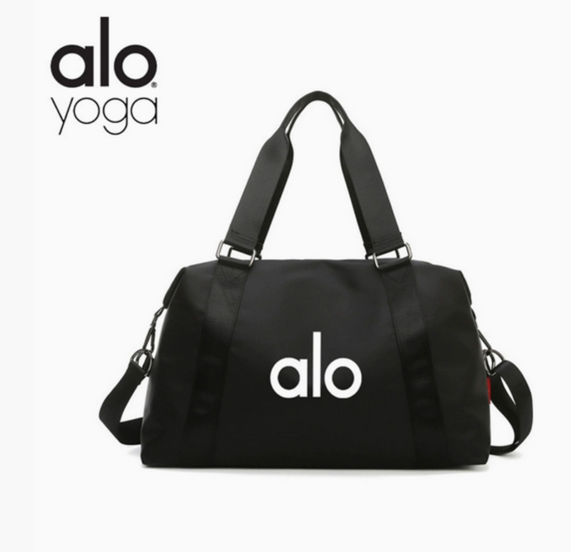 Alo yoga yoga bag hand-held travel bag large capacity dry and wet separation wear-resistant and water-repellent Oxford cloth gym bag 