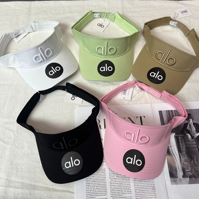 alo yoga women's baseball cap summer sun protection hollow top sun hat seaside outdoor sports tennis golf cap 