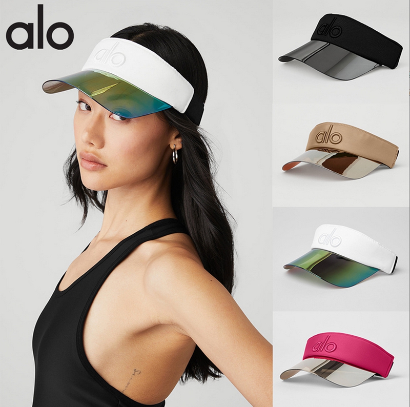 alo hat yoga hollow hat men and women summer sun protection sun hat running outdoor fitness yoga sports tennis hat