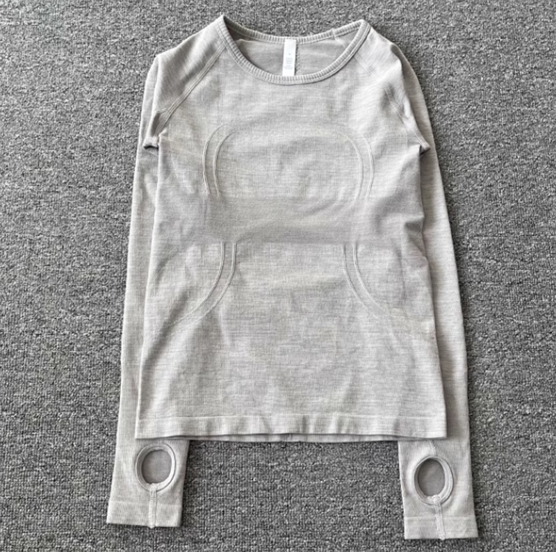 Lulu Fitness Tops Round Neck Training Suits 