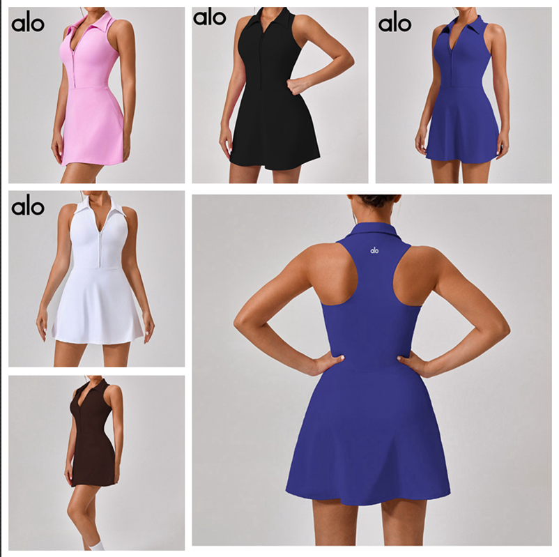 Alo Yoga Spring and Summer High-Waisted Slimming Sports Dress 