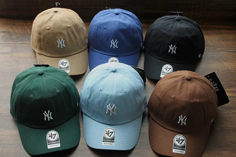 47 Brand & NY Small Label high-end washed soft-top curved brim baseball cap