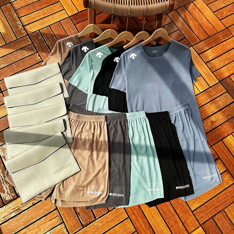 DESCENTE Summer Ice Silk Home Shorts Suit