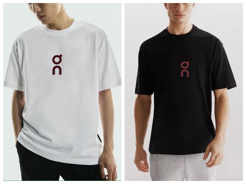 On Red Logo Drop Shoulder T-Shirt 