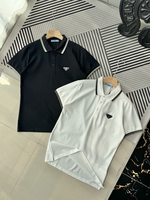 Prada Polo Shirt with Triangle Logo