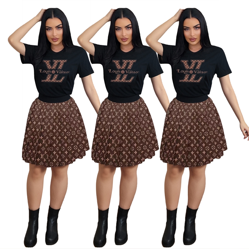  Louis Vuitton Summer Fashion Casual Skirt Set 